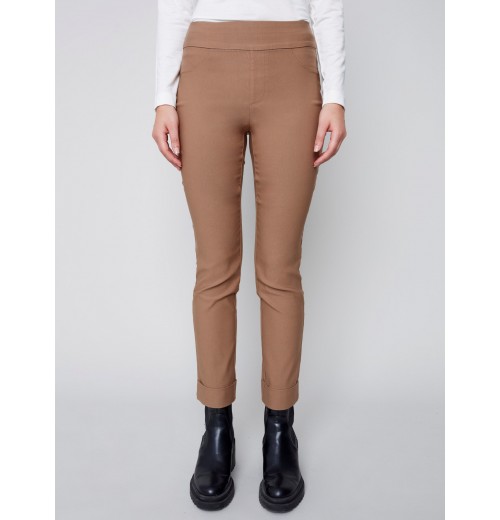 Bengaline Pull-on Pants with Cuff - Truffle Bengaline Pull-on Pants with Cuff - Truffle