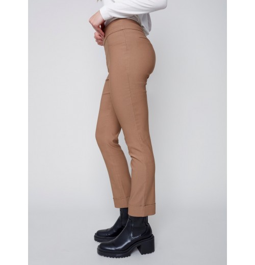 Bengaline Pull-on Pants with Cuff - Truffle Bengaline Pull-on Pants with Cuff - Truffle