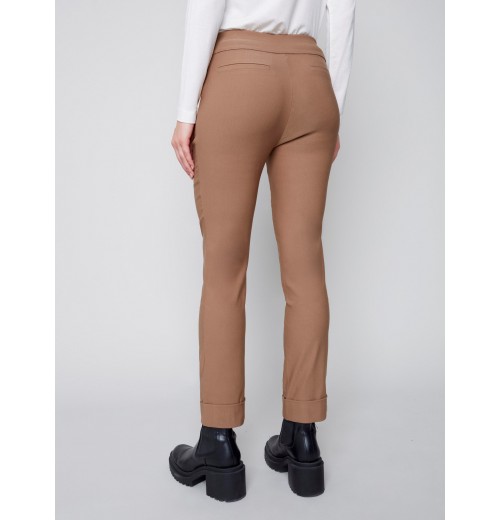 Bengaline Pull-on Pants with Cuff - Truffle Bengaline Pull-on Pants with Cuff - Truffle