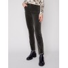 Bootcut Corduroy Pants with Asymmetrical Fringed Hem - Spruce Bootcut Corduroy Pants with Asymmetrical Fringed Hem - Spruce