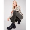 Bootcut Corduroy Pants with Asymmetrical Fringed Hem - Spruce Bootcut Corduroy Pants with Asymmetrical Fringed Hem - Spruce