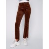 Bootcut Corduroy Pants with Asymmetrical Fringed Hem - Truffle Bootcut Corduroy Pants with Asymmetrical Fringed Hem - Truffle