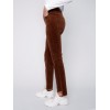 Bootcut Corduroy Pants with Asymmetrical Fringed Hem - Truffle Bootcut Corduroy Pants with Asymmetrical Fringed Hem - Truffle