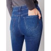 Bootcut Jeans with Asymmetrical Fringed Hem - Blue Jean Bootcut Jeans with Asymmetrical Fringed Hem - Blue Jean