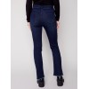 Bootcut Jeans with Asymmetrical Fringed Hem - Blue Black Bootcut Jeans with Asymmetrical Fringed Hem - Blue Black