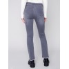 Bootcut Jeans with Asymmetrical Fringed Hem - Medium Gray Bootcut Jeans with Asymmetrical Fringed Hem - Medium Gray