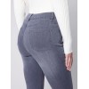 Bootcut Jeans with Asymmetrical Fringed Hem - Medium Gray Bootcut Jeans with Asymmetrical Fringed Hem - Medium Gray