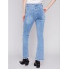 Bootcut Jeans with Asymmetrical Hem - Light Blue Bootcut Jeans with Asymmetrical Hem - Light Blue
