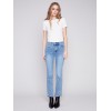 Bootcut Jeans with Asymmetrical Hem - Light Blue Bootcut Jeans with Asymmetrical Hem - Light Blue