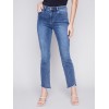 Bootcut Jeans with Asymmetrical Hem - Medium Blue Bootcut Jeans with Asymmetrical Hem - Medium Blue