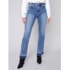 Bootcut Jeans with Contrast Cuff - Medium Blue Bootcut Jeans with Contrast Cuff - Medium Blue