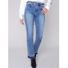 Bootcut Jeans with Contrast Cuff - Medium Blue Bootcut Jeans with Contrast Cuff - Medium Blue