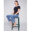 Bootcut Stretch Denim Pants - Medium Blue Bootcut Stretch Denim Pants - Medium Blue
