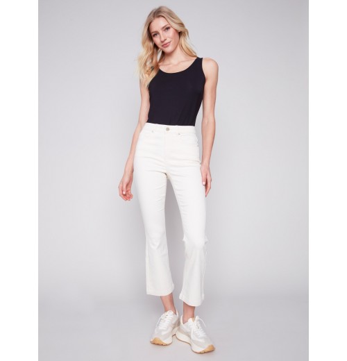 Bootcut Stretch Twill Pants - Natural Bootcut Stretch Twill Pants - Natural