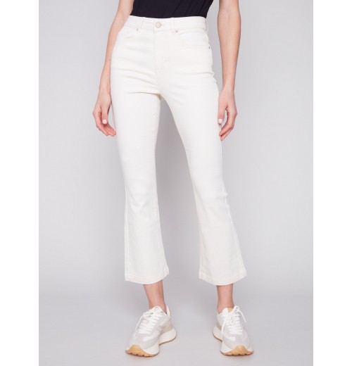 Bootcut Stretch Twill Pants - Natural Bootcut Stretch Twill Pants - Natural