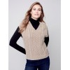 Cable Knit Sweater Vest - Truffle Cable Knit Sweater Vest - Truffle