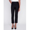 Capri Pants with Hem Slit - Black Capri Pants with Hem Slit - Black