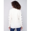 Cowl Neck Sweater with Button Detail - Ecru Cowl Neck Sweater with Button Detail - Ecru