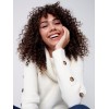 Cowl Neck Sweater with Button Detail - Ecru Cowl Neck Sweater with Button Detail - Ecru
