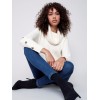 Cowl Neck Sweater with Button Detail - Ecru Cowl Neck Sweater with Button Detail - Ecru