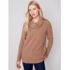 Cowl Neck Sweater with Button Detail - Truffle Cowl Neck Sweater with Button Detail - Truffle