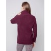 Cowl Neck Sweater with Button Detail - Port Cowl Neck Sweater with Button Detail - Port