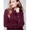 Cowl Neck Sweater with Button Detail - Port Cowl Neck Sweater with Button Detail - Port