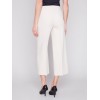 Cropped Wide Leg Pants - Beige Cropped Wide Leg Pants - Beige