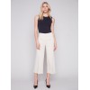 Cropped Wide Leg Pants - Beige Cropped Wide Leg Pants - Beige