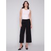Cropped Wide Leg Pants - Black Cropped Wide Leg Pants - Black