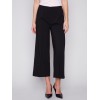 Cropped Wide Leg Pants - Black Cropped Wide Leg Pants - Black