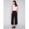 Cropped Wide Leg Pants - Black Cropped Wide Leg Pants - Black