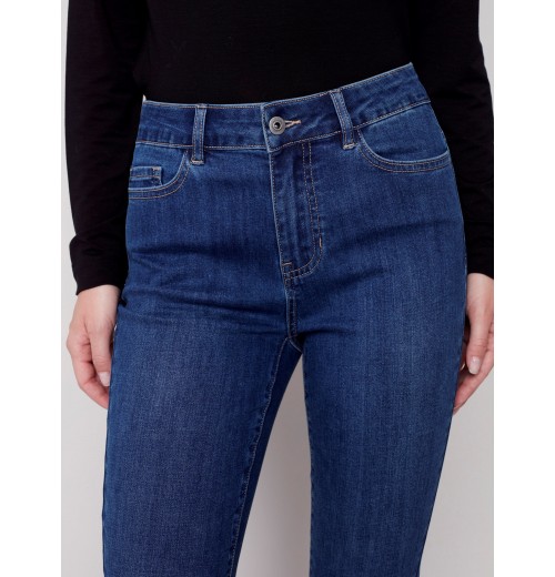 Cuffed Hem Jeans - Blue Jean Cuffed Hem Jeans - Blue Jean