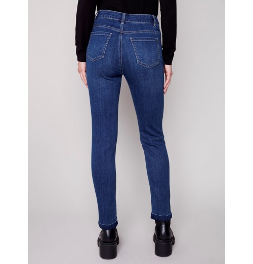 Cuffed Hem Jeans - Blue Jean Cuffed Hem Jeans - Blue Jean