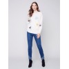 Embroidered Hearts Sweater - Ecru Embroidered Hearts Sweater - Ecru