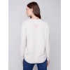 Embroidered Hearts Sweater - Ecru Embroidered Hearts Sweater - Ecru