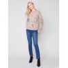 Embroidered Round Neck Sweater - Almond Embroidered Round Neck Sweater - Almond