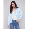 Faux Leather Jacket - Sky Faux Leather Jacket - Sky