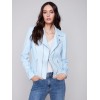 Faux Leather Jacket - Sky Faux Leather Jacket - Sky