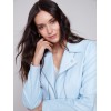 Faux Leather Jacket - Sky Faux Leather Jacket - Sky