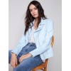Faux Leather Jacket - Sky Faux Leather Jacket - Sky