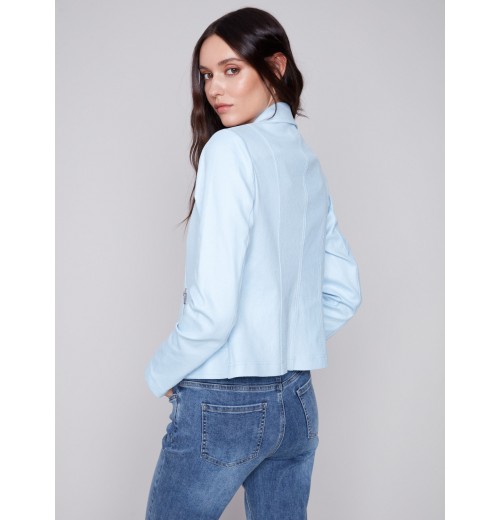 Faux Leather Jacket - Sky Faux Leather Jacket - Sky