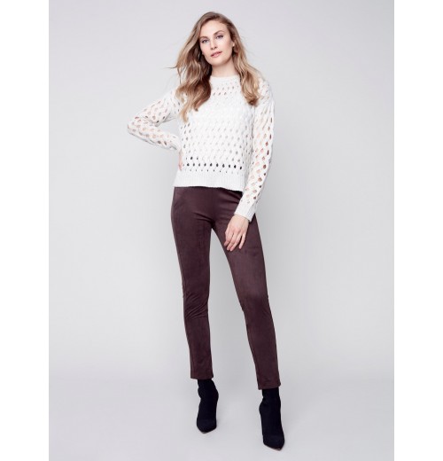 Faux Suede Leggings - Chocolate Faux Suede Leggings - Chocolate
