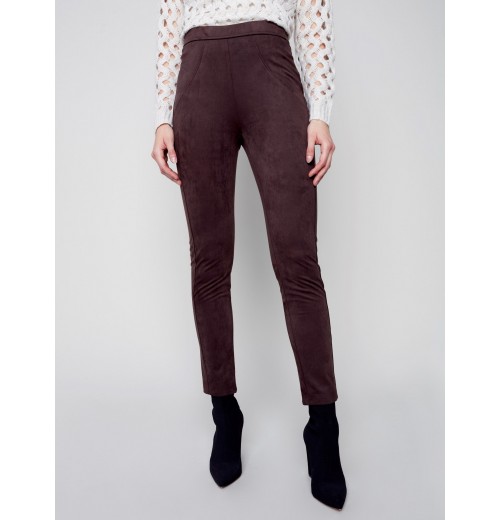 Faux Suede Leggings - Chocolate Faux Suede Leggings - Chocolate