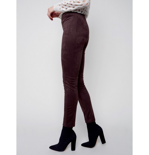 Faux Suede Leggings - Chocolate Faux Suede Leggings - Chocolate