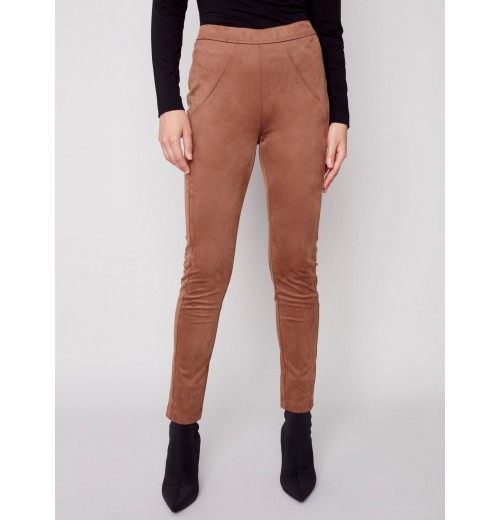 Faux Suede Leggings - Truffle Faux Suede Leggings - Truffle