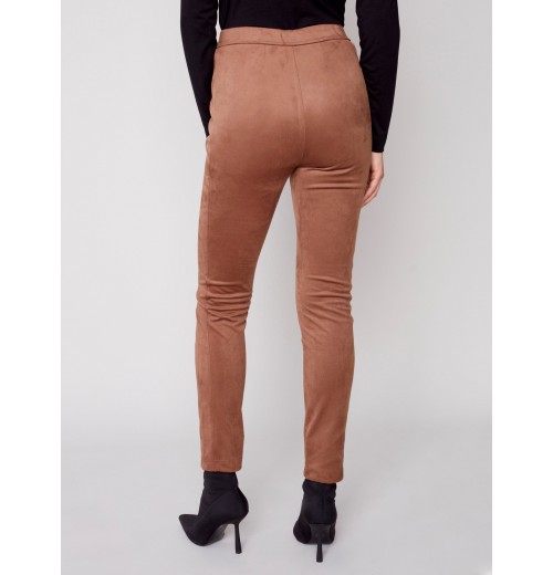 Faux Suede Leggings - Truffle Faux Suede Leggings - Truffle