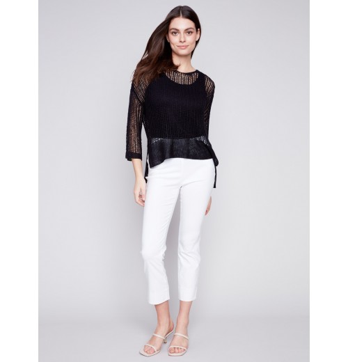 Fishnet Crochet Sweater - Black Fishnet Crochet Sweater - Black