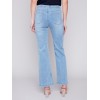 Flare Jeans with Decorative Buttons - Light Blue Flare Jeans with Decorative Buttons - Light Blue