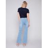Flare Jeans with Decorative Buttons - Light Blue Flare Jeans with Decorative Buttons - Light Blue